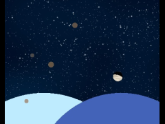 天王星と海王星の衛星をなぞるゲーム