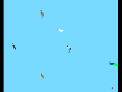 動き回る動物を避けるゲーム　空