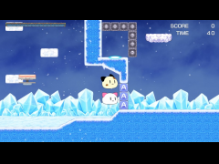 雪の中の白猫