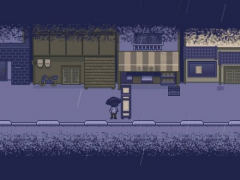 雨の町