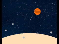 土星の衛星をなぞるゲーム