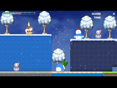 雪の渓谷