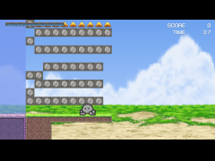 隠しブロックで埋め尽くされたステージ